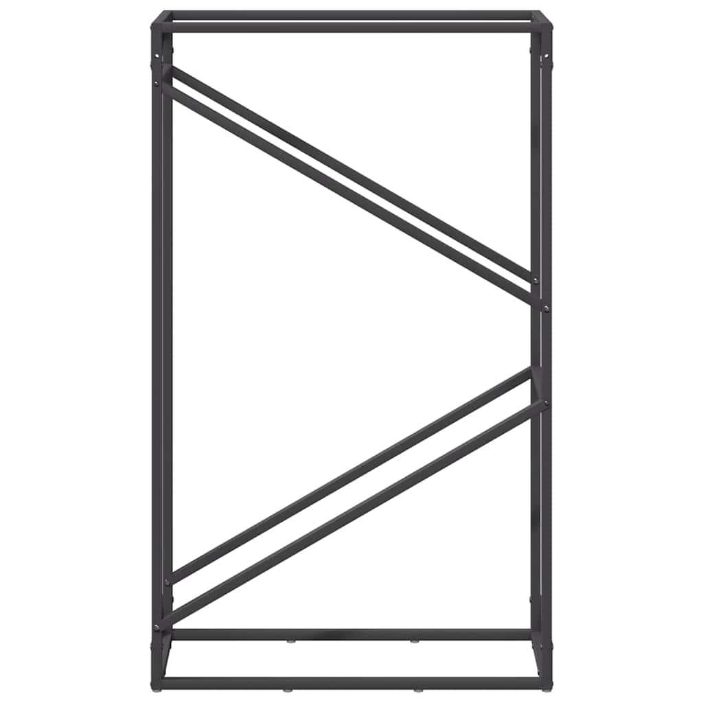 Suporte para lenha 60x25x100 cm aço laminado a frio preto