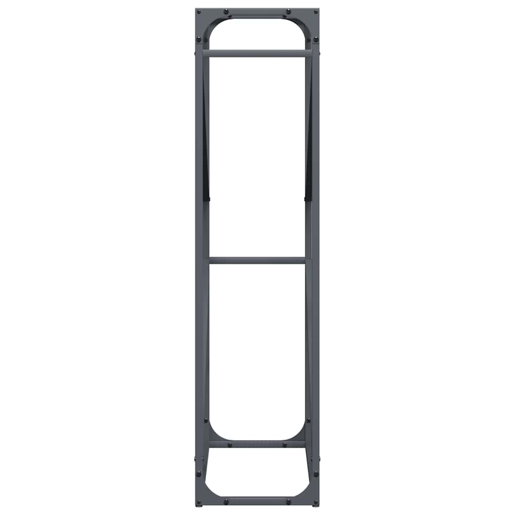 Suporte para lenha 60x25x100 cm aço laminado a frio antracite
