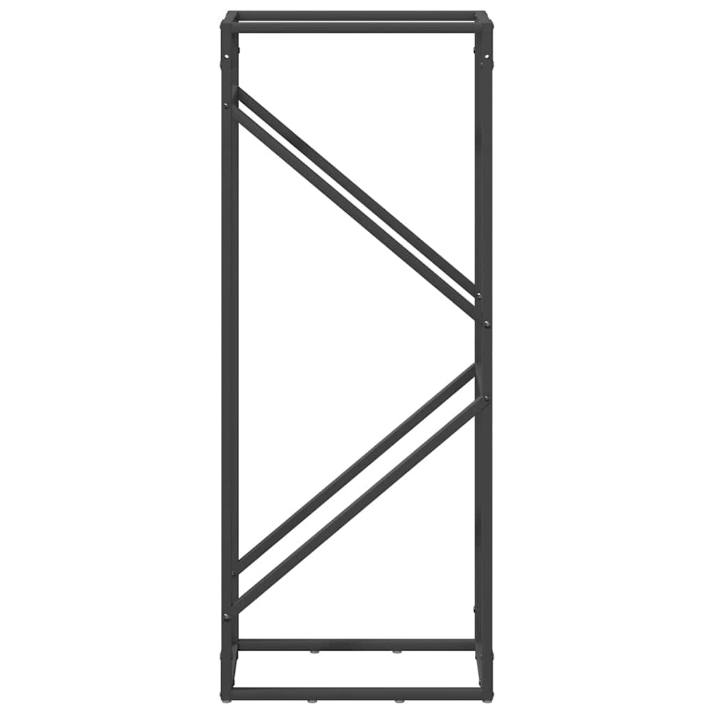 Suporte para lenha 40x25x100 cm aço laminado a frio preto