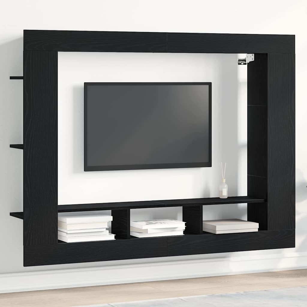 Gabinete para TV Carvalho preto 152 x 22 x 113 cm