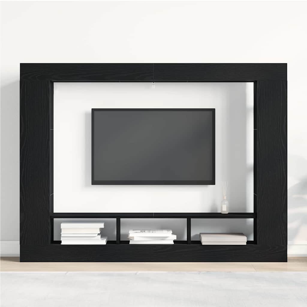 Gabinete para TV Carvalho preto 152 x 22 x 113 cm