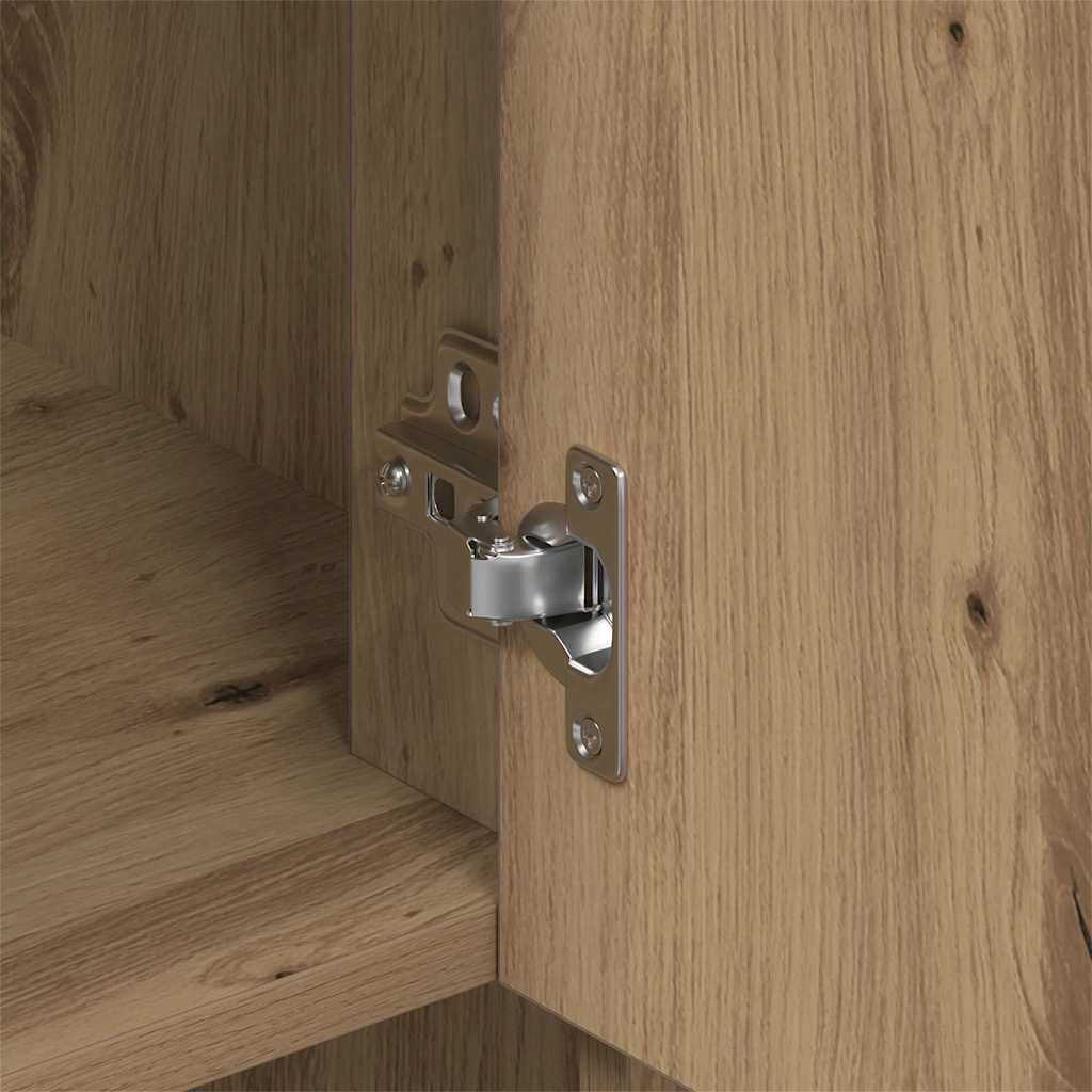 Armário de Parede com porta carvalho artisiano 80 x 33 x 80 cm