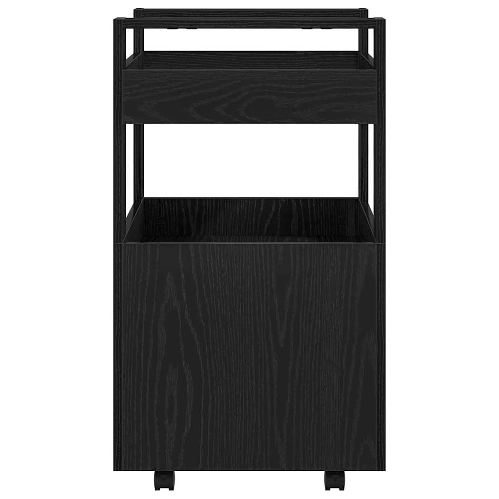 Carrinho de Cozinha Carvalho preto 60 x 45 x 80 cm