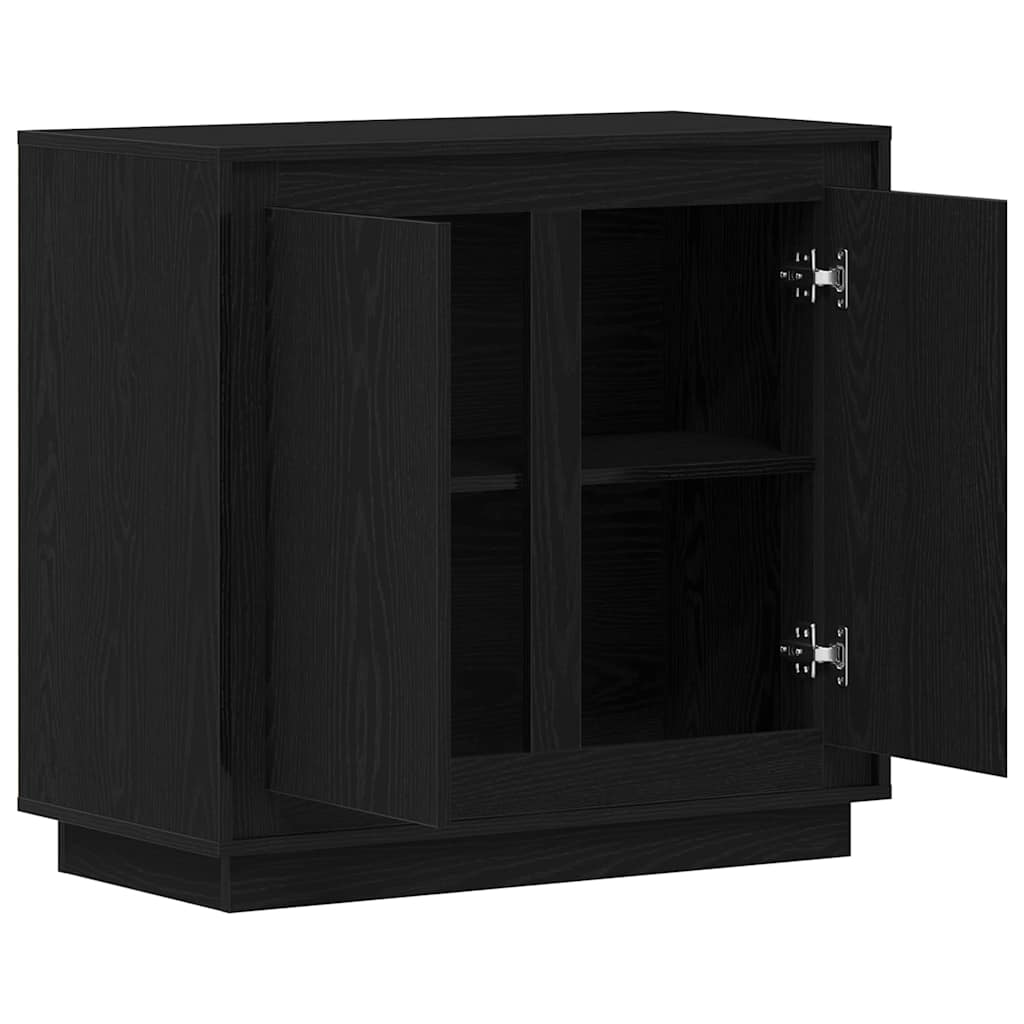 Buffet Moderno Lateral Carvalho preto 80 x 34 x 75 cm
