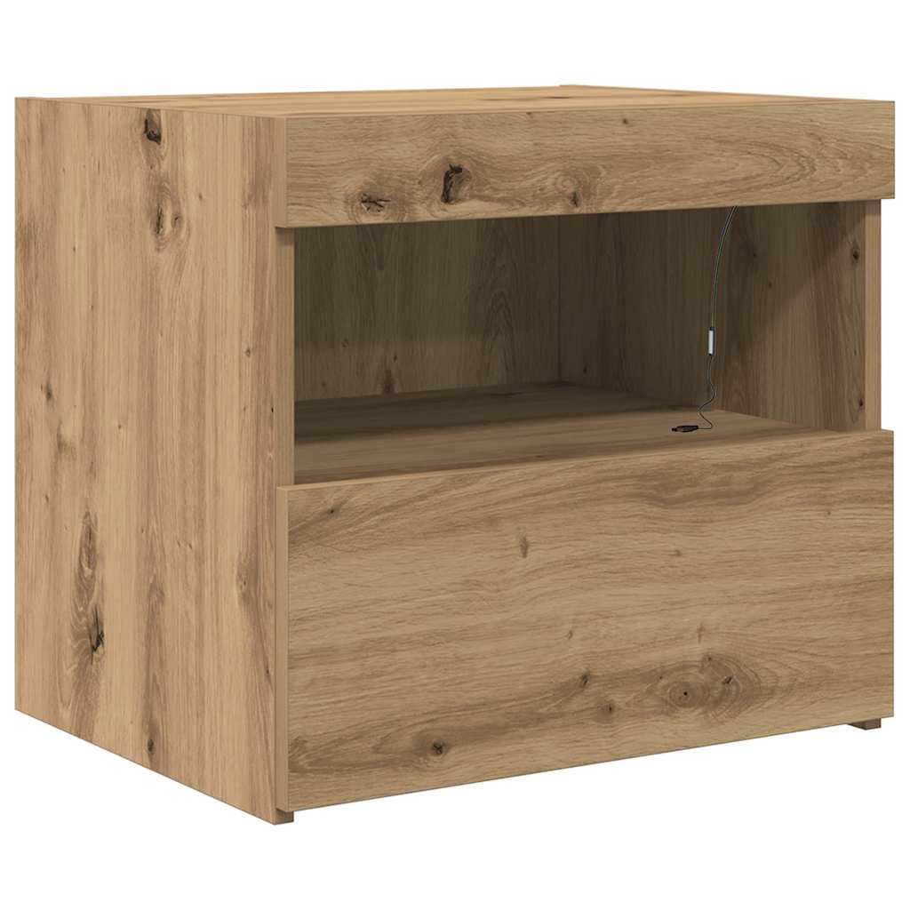 Gabinete de Cabeceira 2 pcs carvalho artisiano 50 x 40 x 45 cm