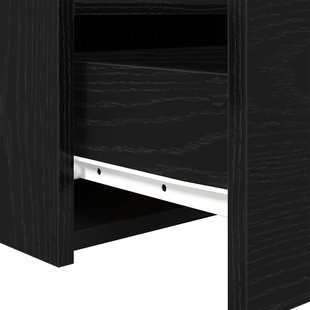 Gabinete de Cabeceira 2 pcs Carvalho preto 50 x 40 x 45 cm