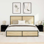 Gabinete de Cabeceira 2 pcs Carvalho preto 50 x 40 x 45 cm