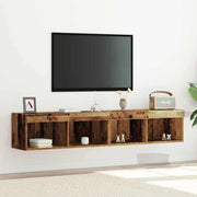 Conjunto de móvel de TV 2 pcs Madeira antiga 80 x 30 x 30 cm