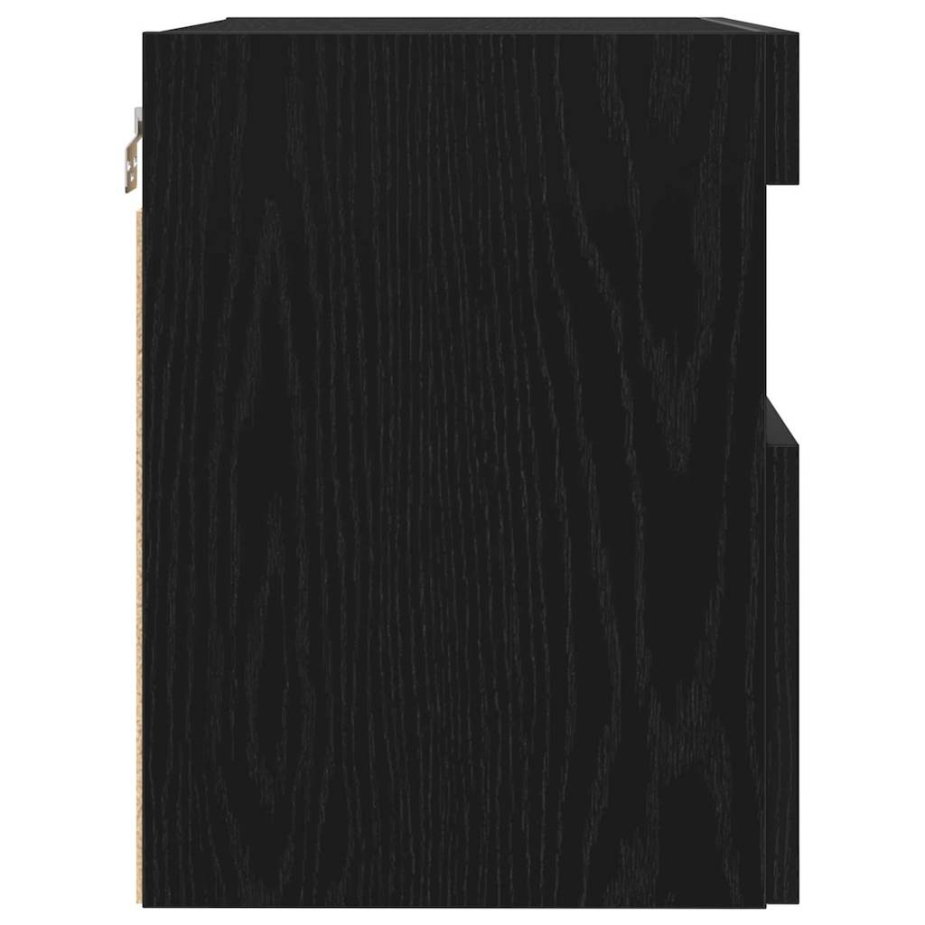 Armário de TV de Parede Carvalho preto 60 x 30 x 40 cm