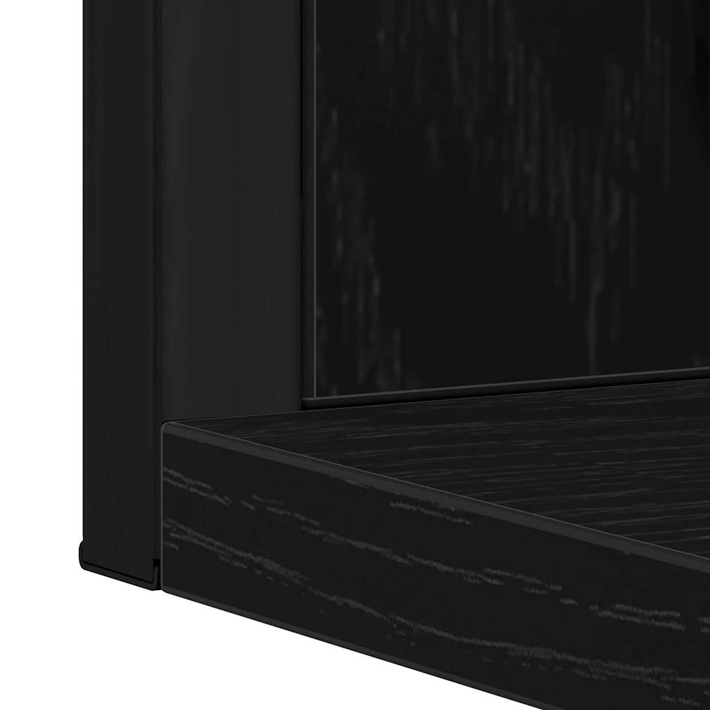 Espelho de banheiro com espelho Carvalho preto 50 x 12 x 60 cm
