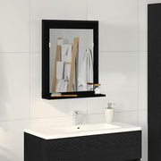 Espelho de banheiro com espelho Carvalho preto 50 x 12 x 60 cm