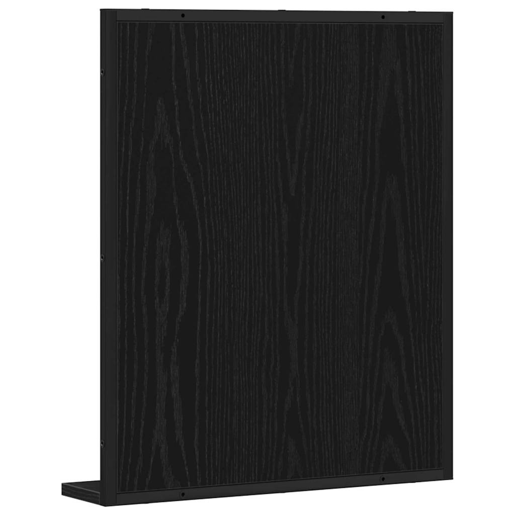 Espelho de banheiro com espelho Carvalho preto 50 x 12 x 60 cm