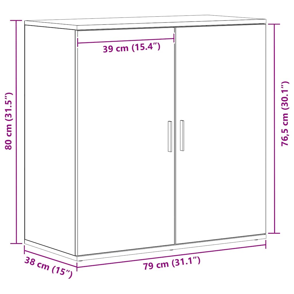 Buffet Madeira antiga 79 x 38 x 80 cm Madeira processada