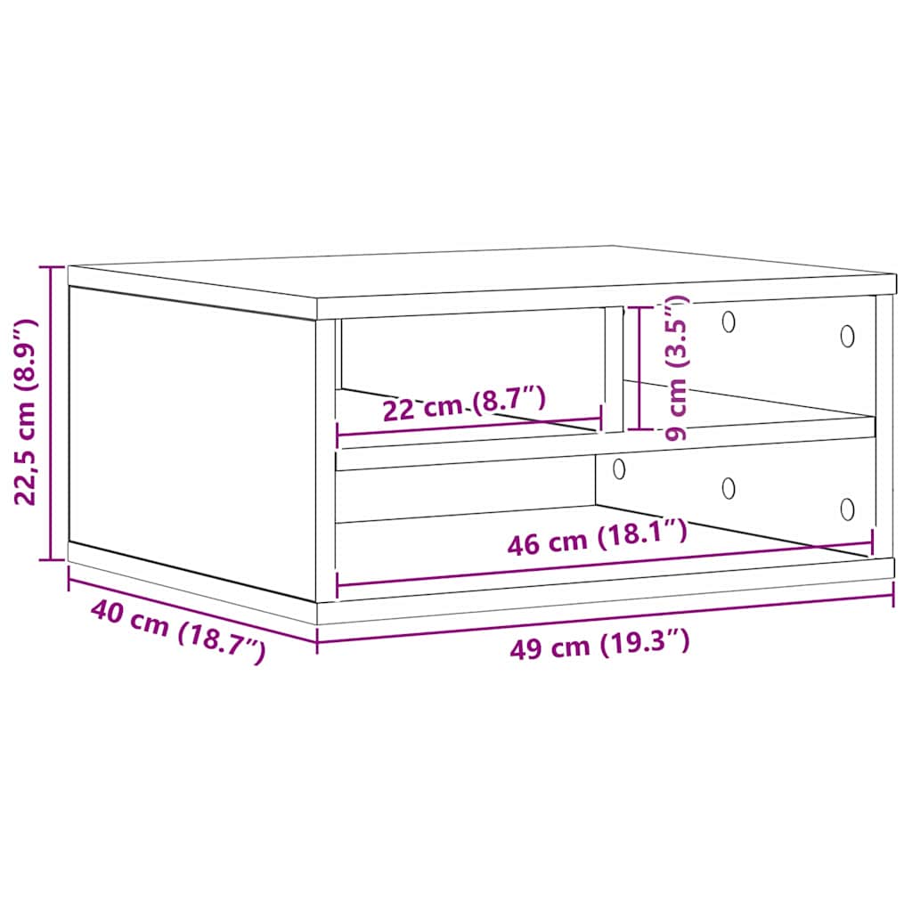 Suporte para Impressora Madeira antiga 49 x 40 x 22.5 cm