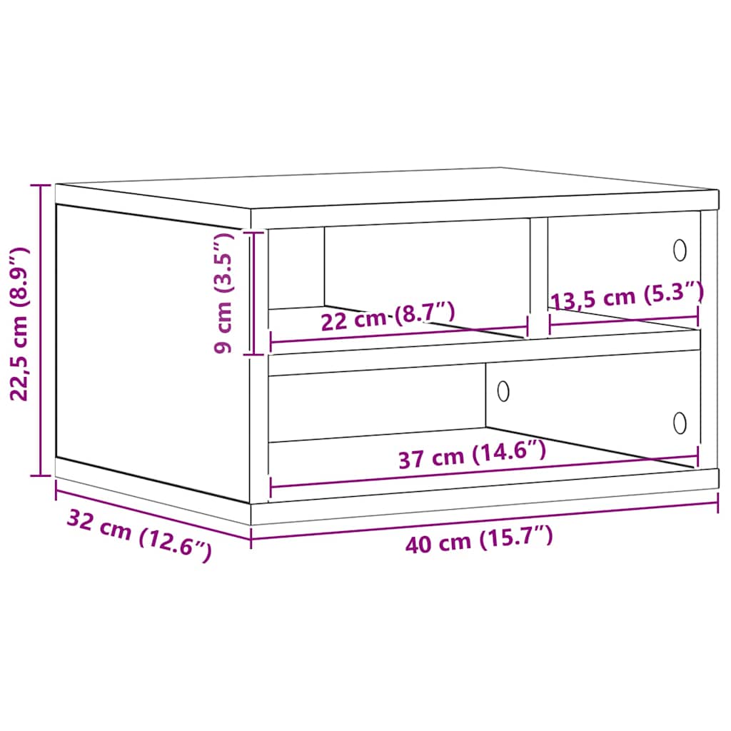 Suporte para Impressora Madeira antiga 40 x 32 x 22,5 cm