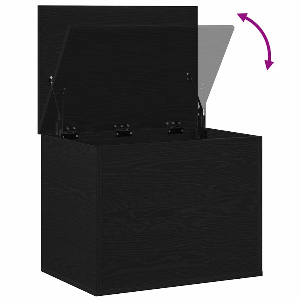 Caixa de Armazenamento Carvalho preto 60 x 42 x 46 cm