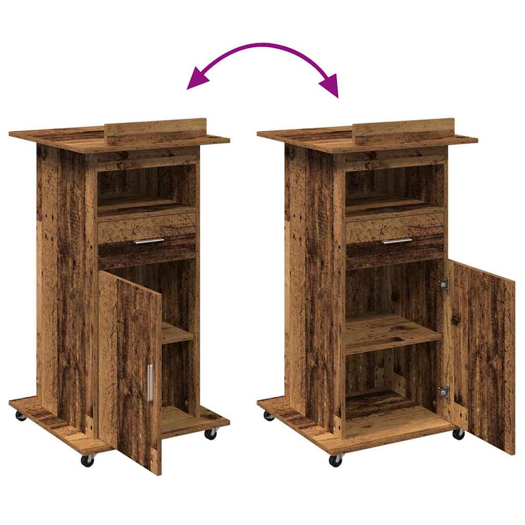 Pódio Madeira antiga 55 x 55 x 107 cm Madeira processada