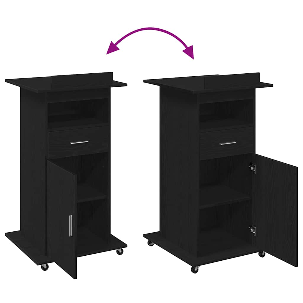 Pódio Carvalho preto 55 x 55 x 107 cm Madeira processada