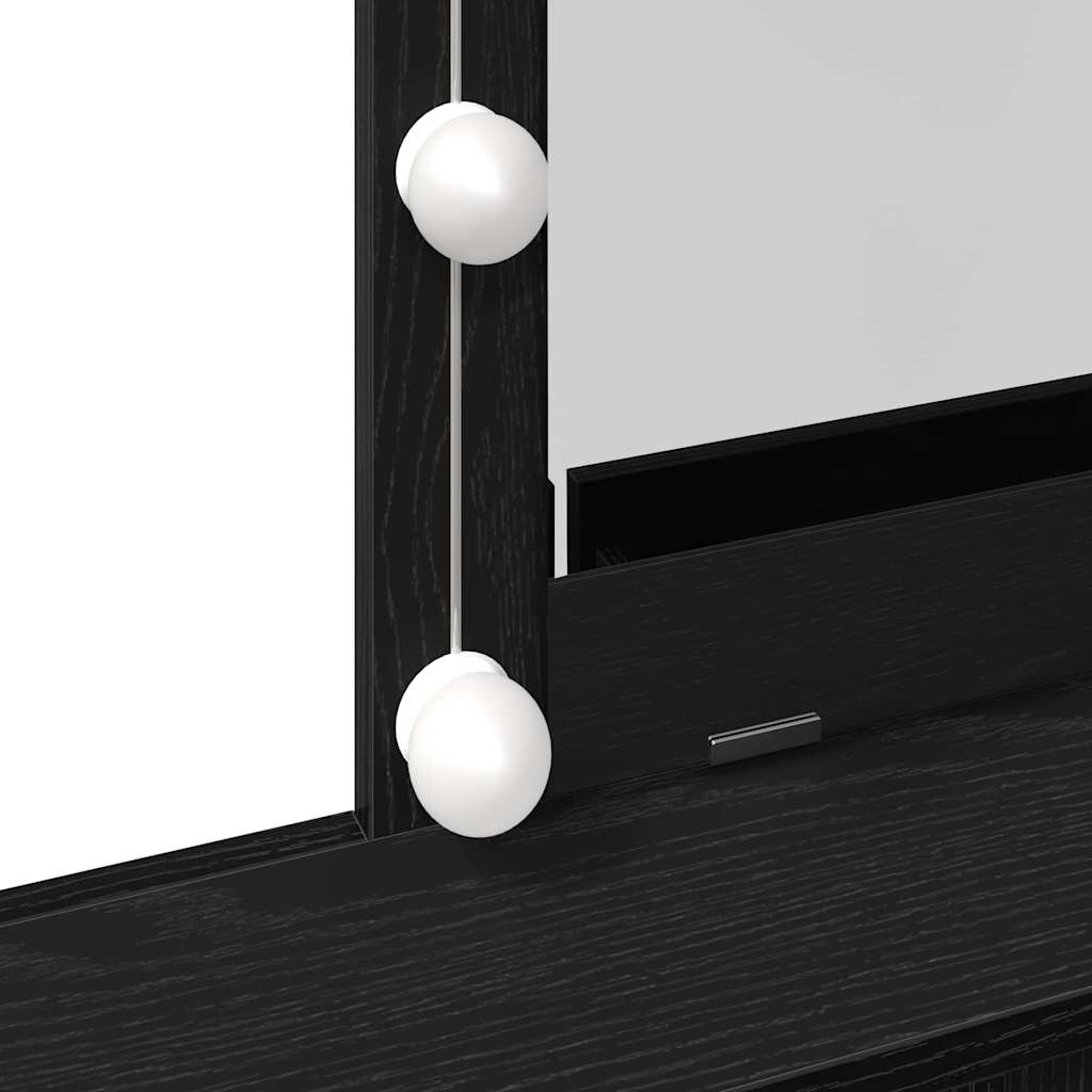 Mesa de Maquiagem com gaveta Carvalho preto 80 x 41 x 144,5 cm