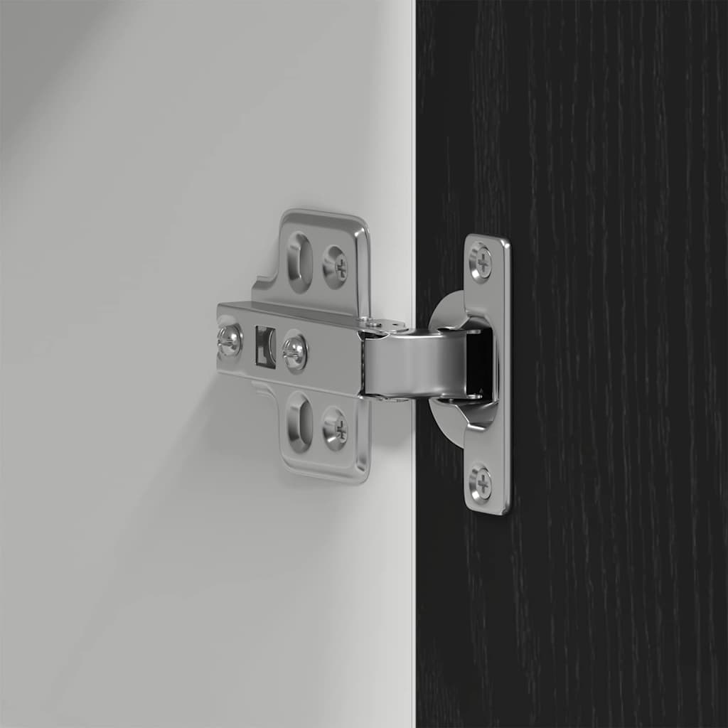 Armário suspenso com porta Riga Carvalho preto 60 x 31 x 60 cm