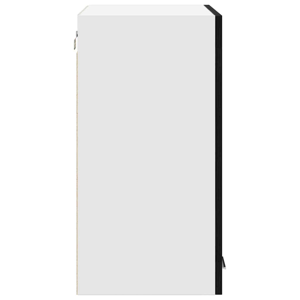 Armário de Vidro Suspenso Riga Carvalho preto 60 x 31 x 60 cm