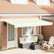 Toldo Retrátil Creme 400 x 200 cm Poliéster e Alumínio