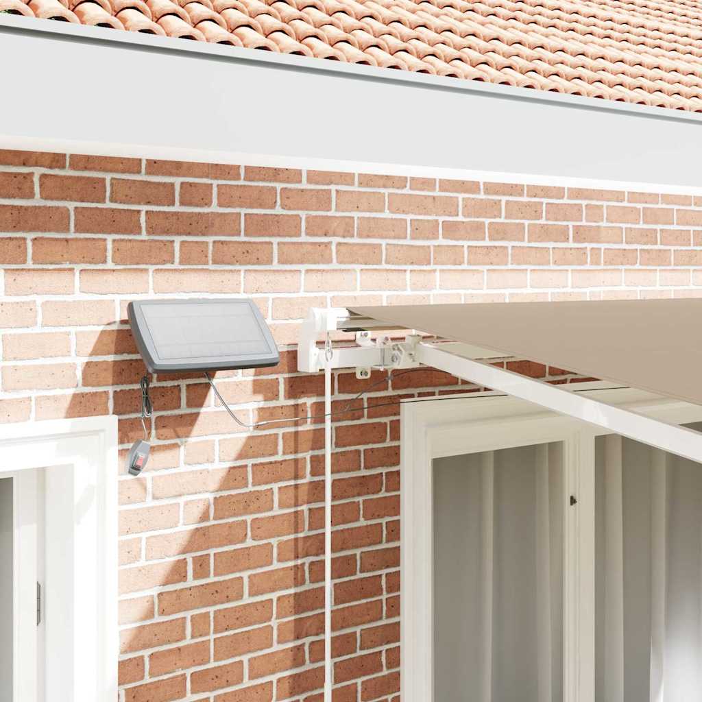 Toldo Retrátil com Manual Bege 300 x 250 cm tecido