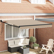 Toldo Bege 3 x 2,5 m Poliéster e metal