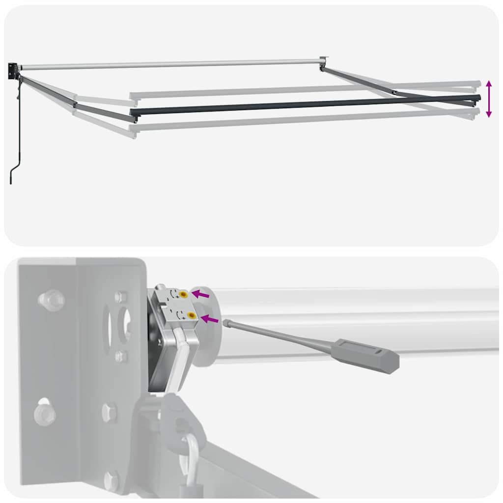 Toldo Bege 3 x 2,5 m Poliéster e metal