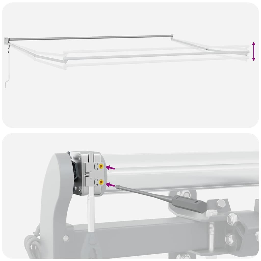 Toldo Retrátil amarelo e laranja 400 × 300 cm Poliéster