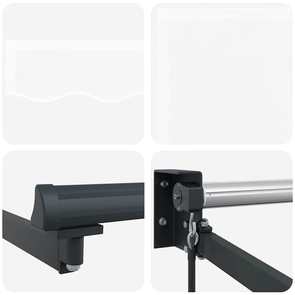 Toldo Retrátil Branco 400 × 300 cm Poliéster