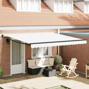 Toldo Retrátil Branco 400 × 300 cm Poliéster