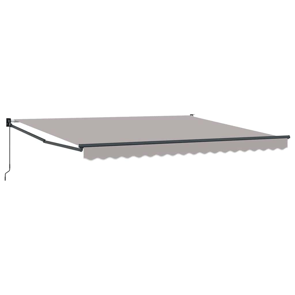 Toldo Retrátil Cinzento-claro 400 × 300 cm Poliéster