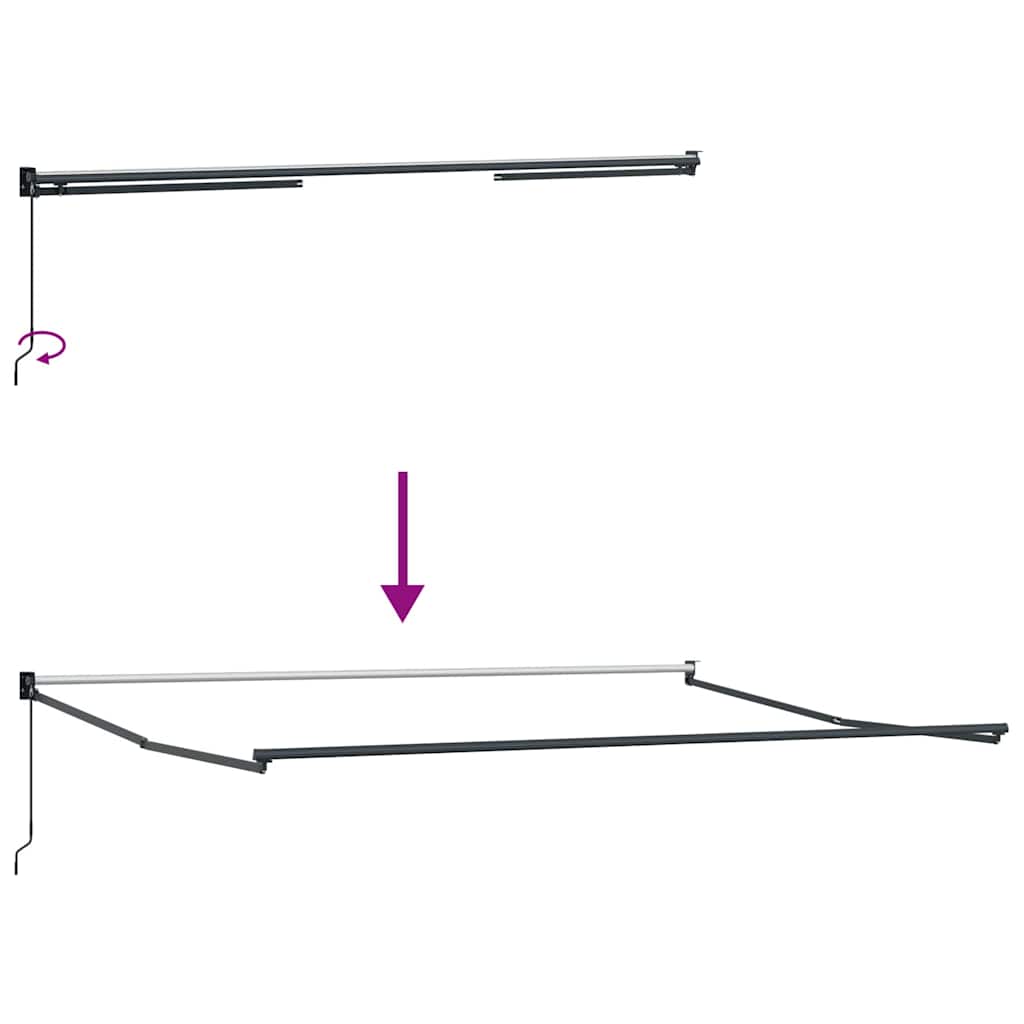 Toldo Retrátil Cinzento-claro 400 × 300 cm Poliéster
