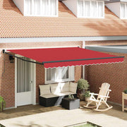 Toldo Retrátil Vermelho 400 × 300 cm Poliéster