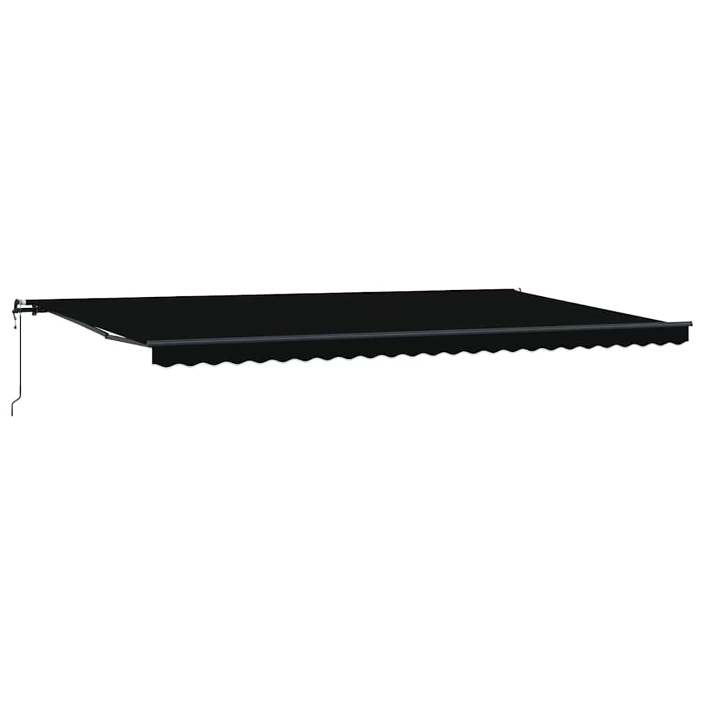 Toldo Retrátil Preto 600 ×300 cm tecido