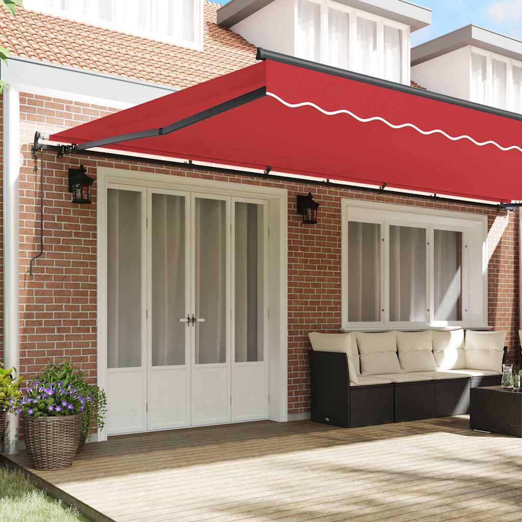 Toldo Retrátil Vermelho 600 ×300 cm tecido
