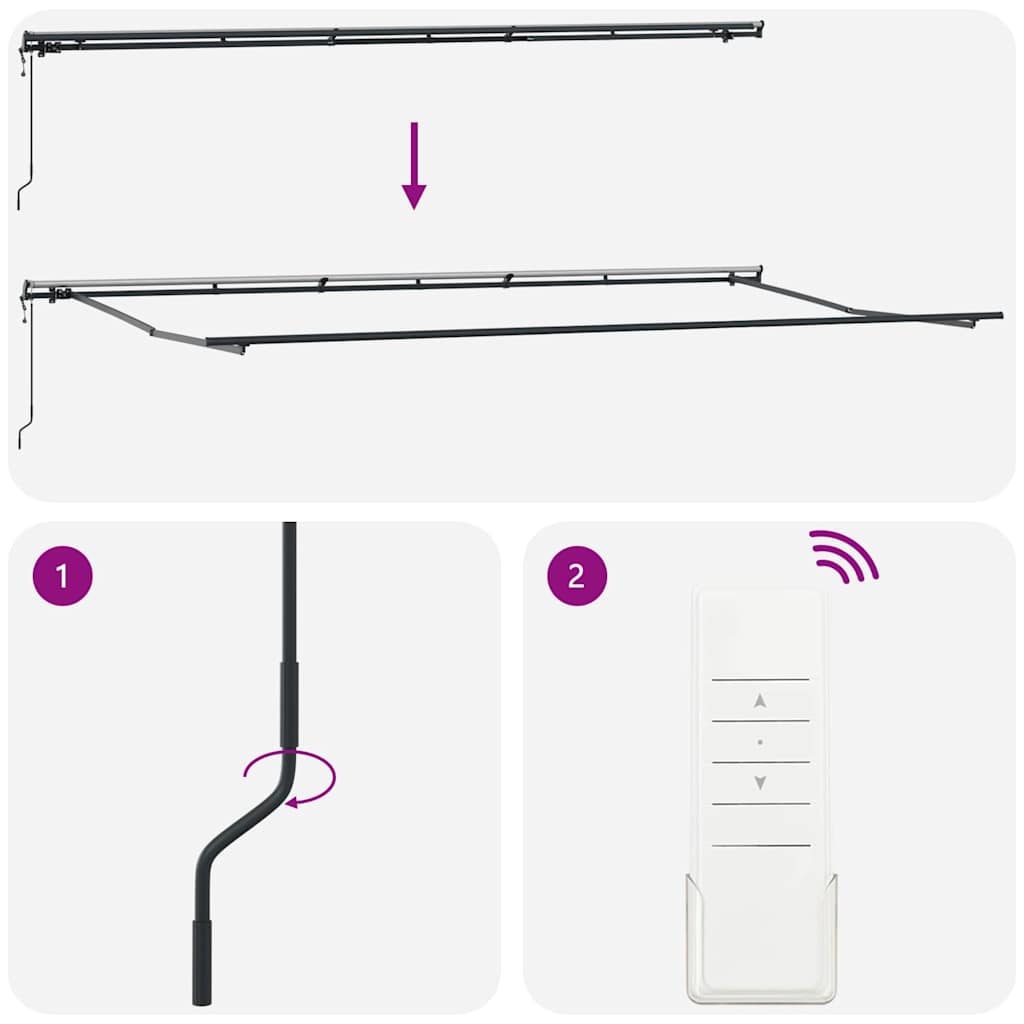 Toldo Retrátil Vermelho 600 ×300 cm tecido