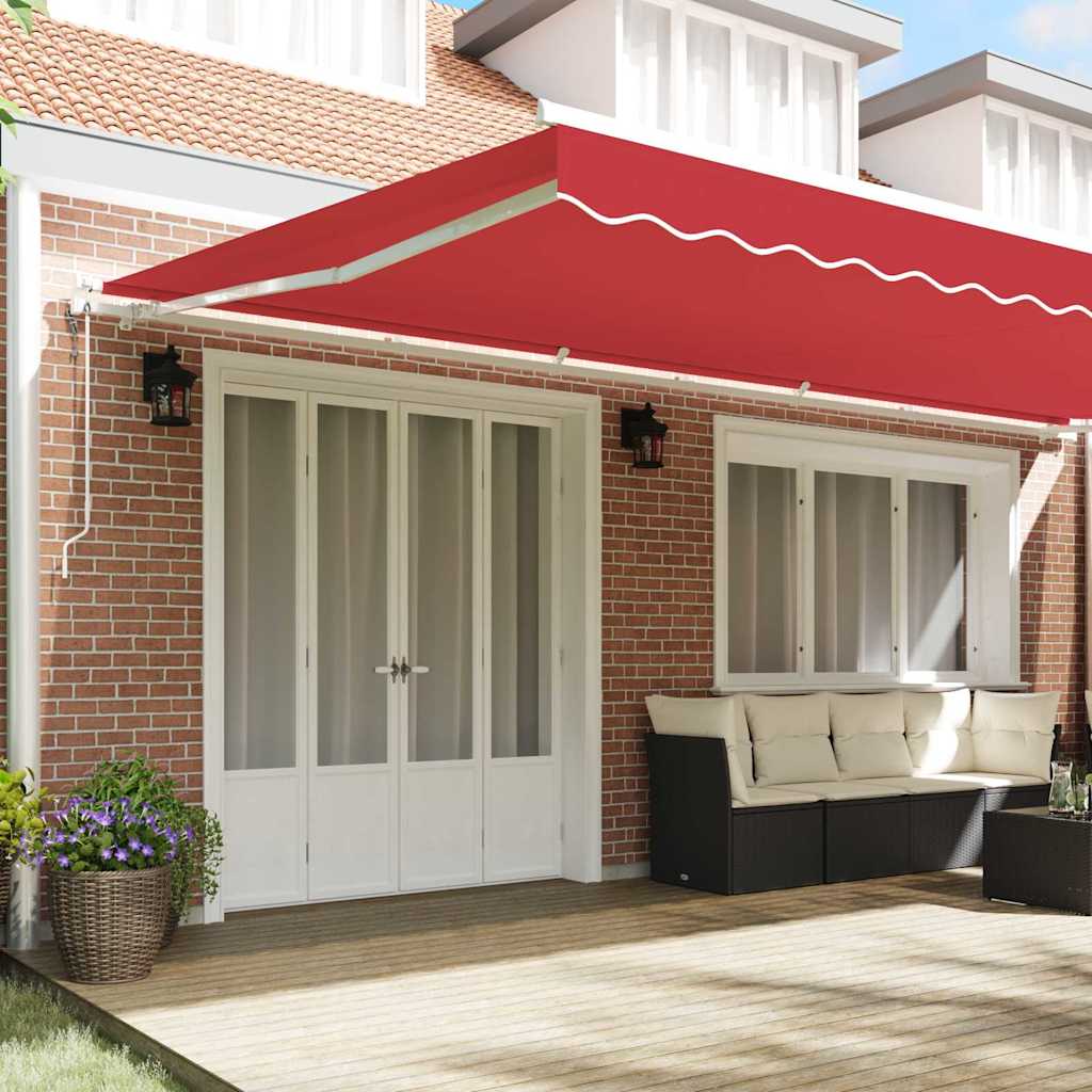 Toldo Retrátil 600 × 350 cm Vermelho