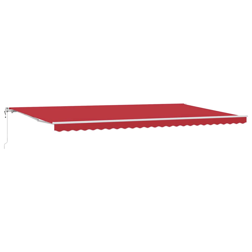 Toldo Retrátil 600 × 350 cm Vermelho
