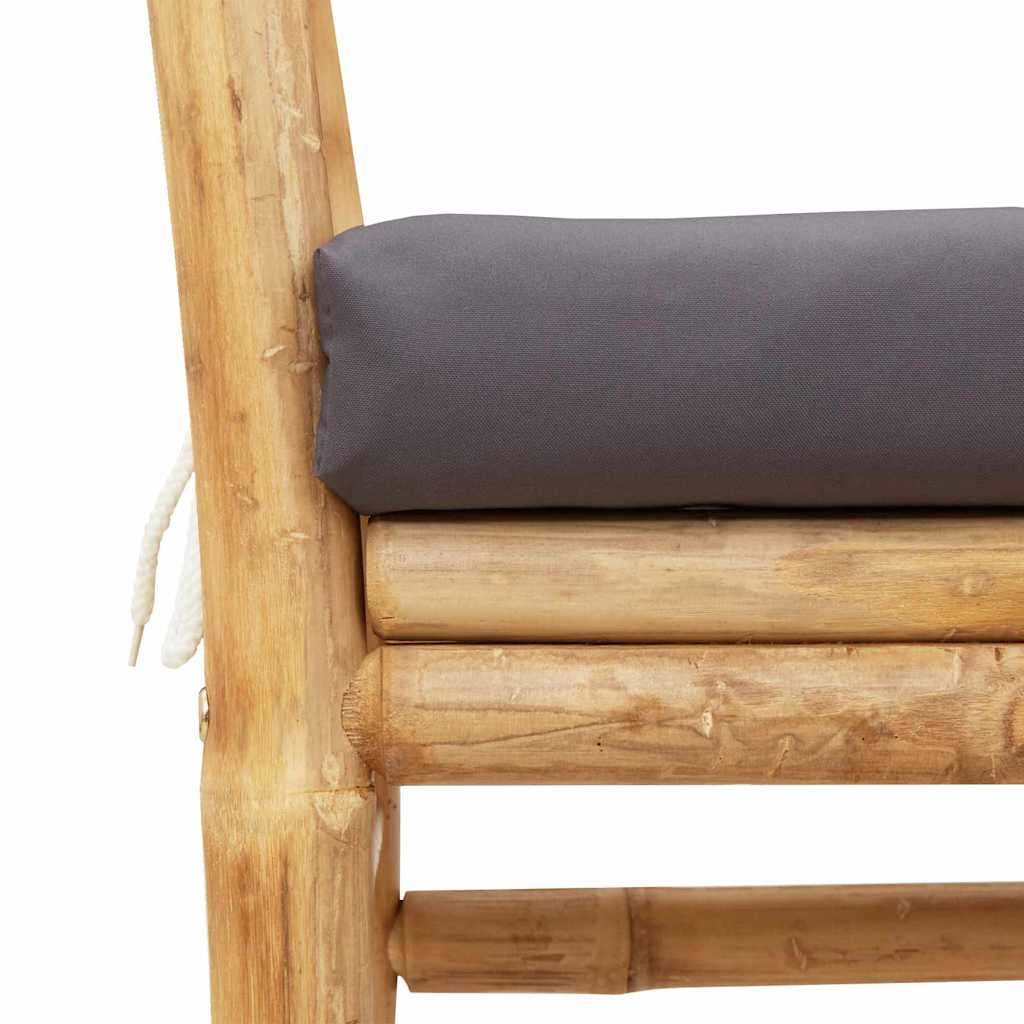 Banco de jardim com almofada Castanho 110 x 38 x 65cm Bambu