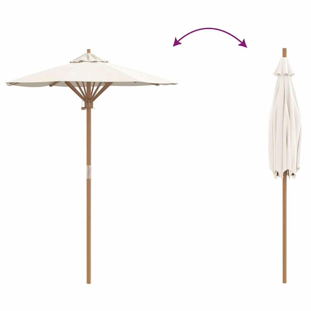 Guarda-sol de Jardim Branco creme 150 x 150 x 210 cm Bambu