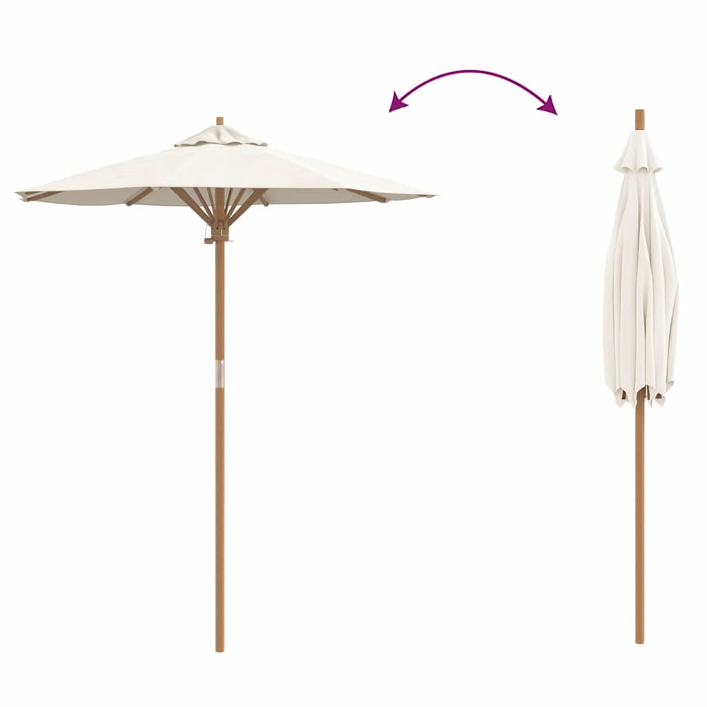 Guarda-sol de Jardim Branco creme 180 x 180 x 230 cm Bambu