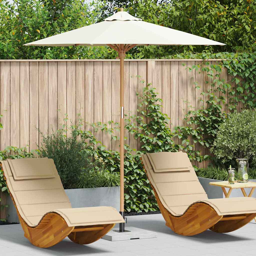 Guarda-sol de Jardim Branco creme 217 x 217 x 230 cm Bambu