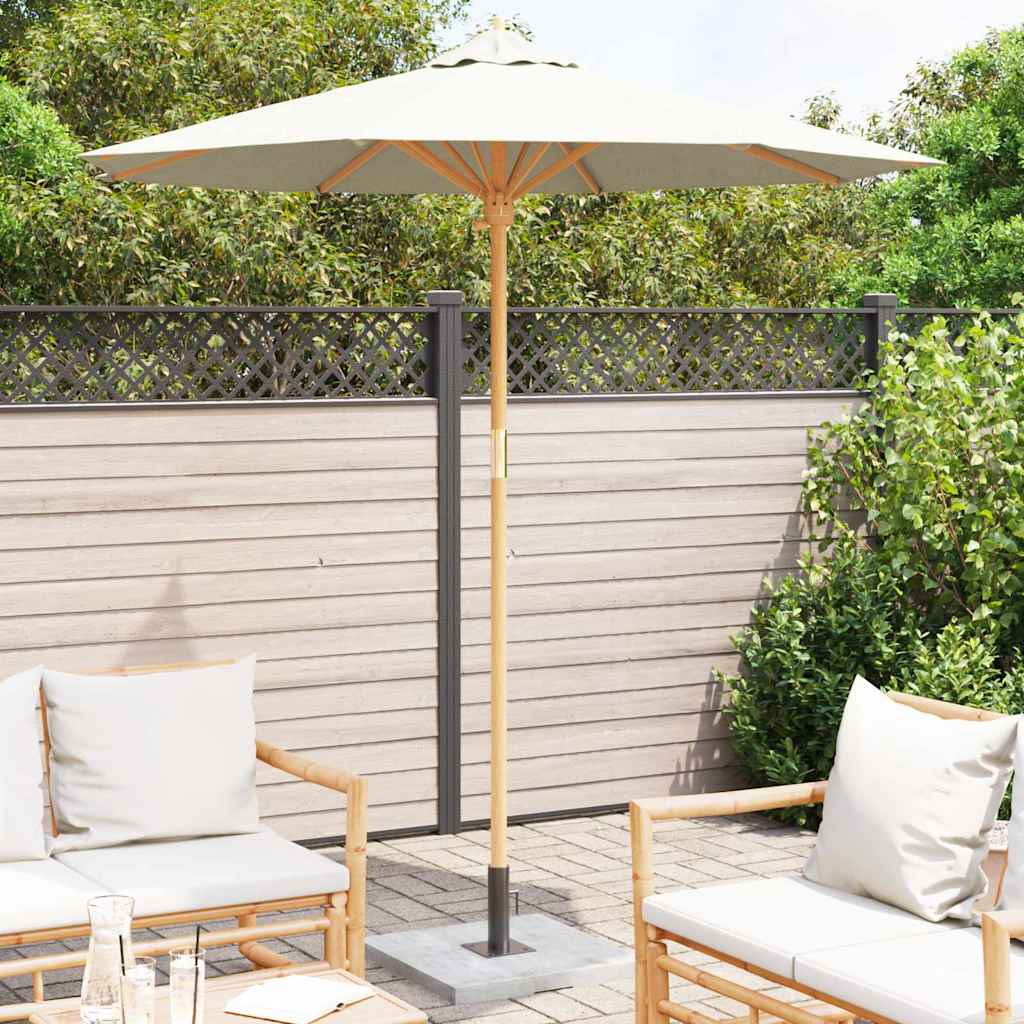 Guarda-sol de Jardim Branco creme 217 x 217 x 230 cm Bambu