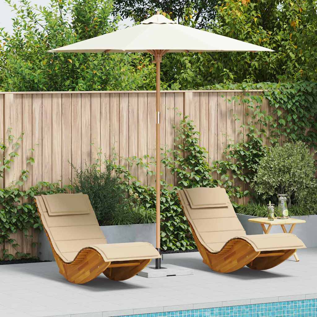Guarda-sol de Jardim Branco creme 240 x 240 x 260 cm Bambu