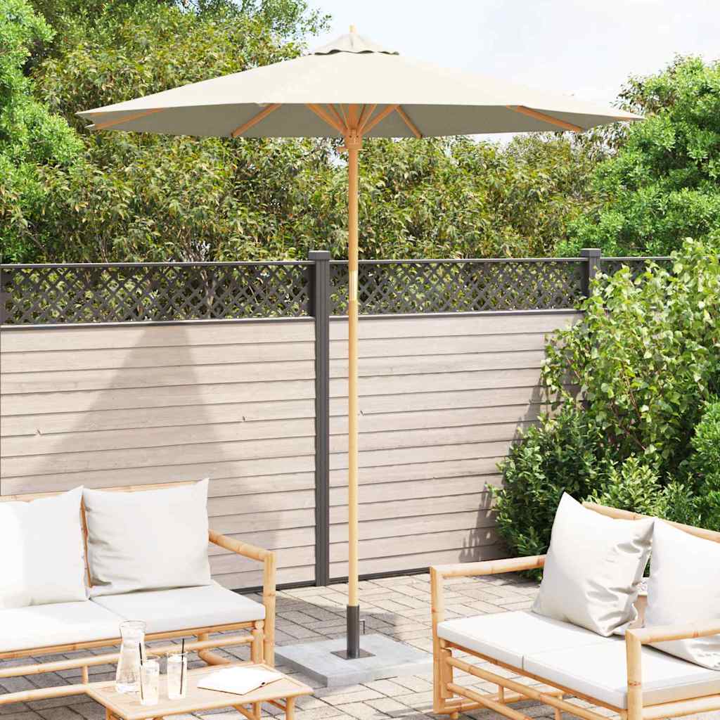 Guarda-sol de Jardim Branco creme 240 x 240 x 260 cm Bambu