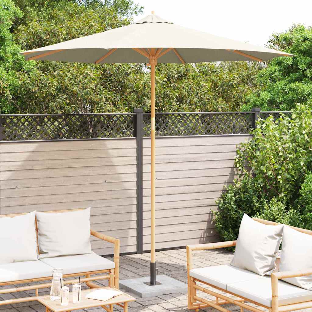 Guarda-sol de Jardim Branco creme 270 x 270 x 260 cm Bambu