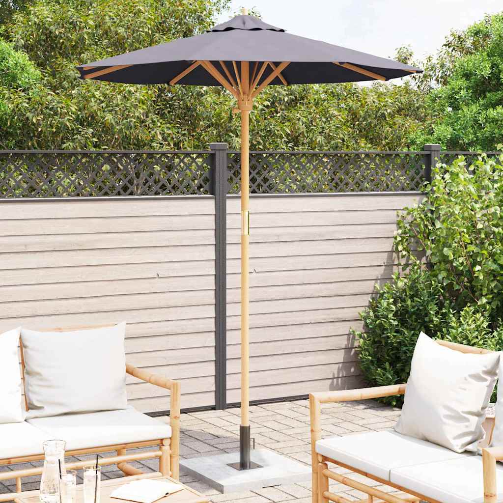 Guarda-sol de Jardim Cinzento escuro 180 x 180 x 230 cm Bambu