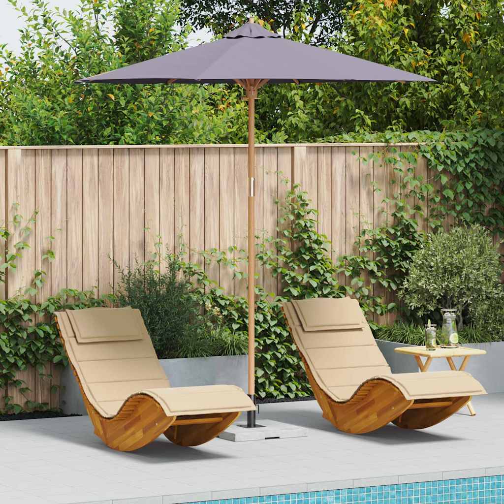Guarda-sol de Jardim Cinzento escuro 240 x 240 x 260 cm Bambu